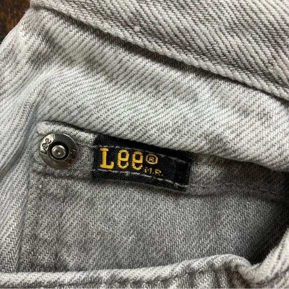 LEE Women’s Cut Off Shorts Gray Union Made VINTAGE 100% Cotton Size 7 MED - Picture 2 of 13